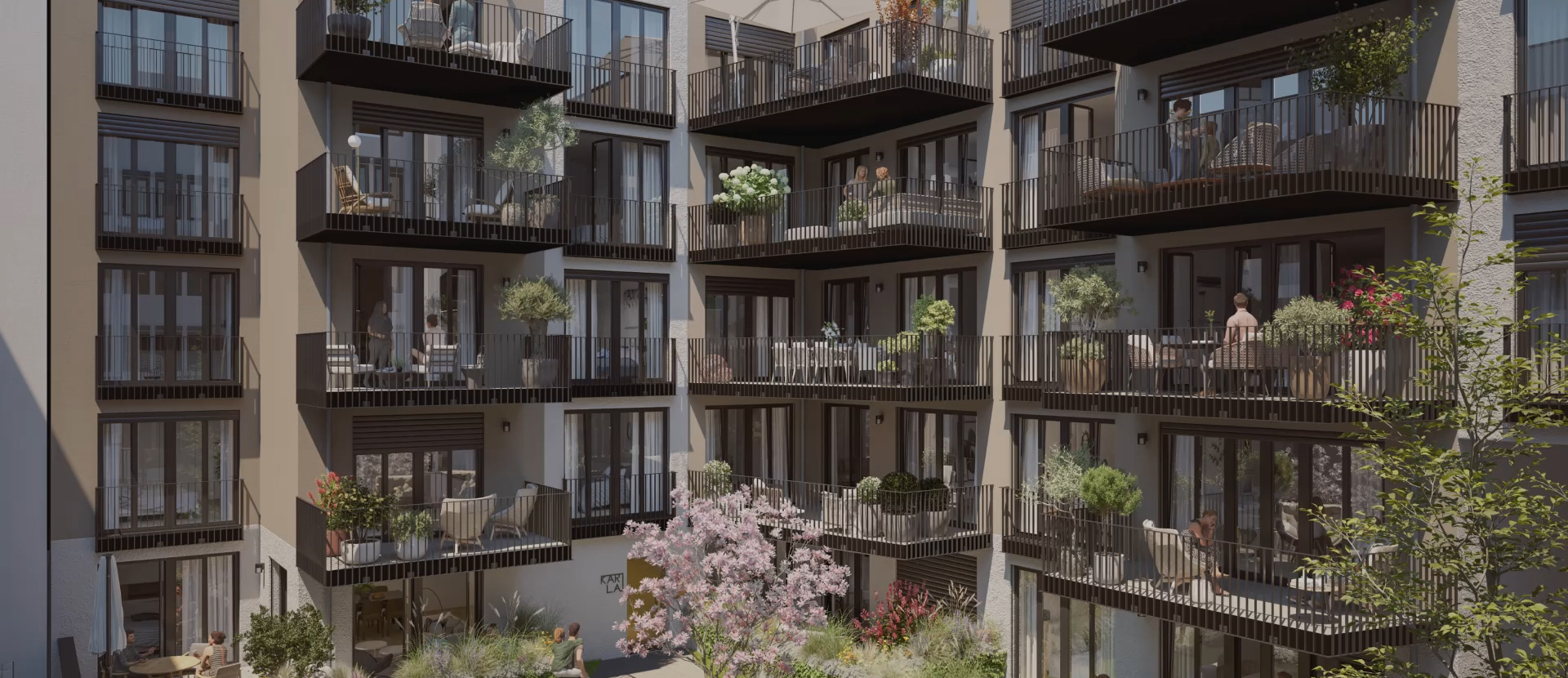 Visualisierung des Innenhofs von KARLA